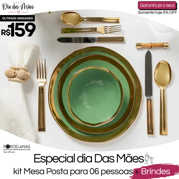Aparelho de Jantar Marroquino - Serve 06 pessoas / EXCLUSIVO